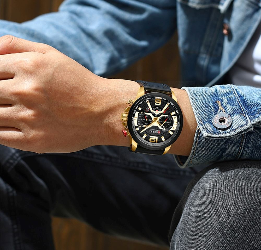 Men Leather Watch