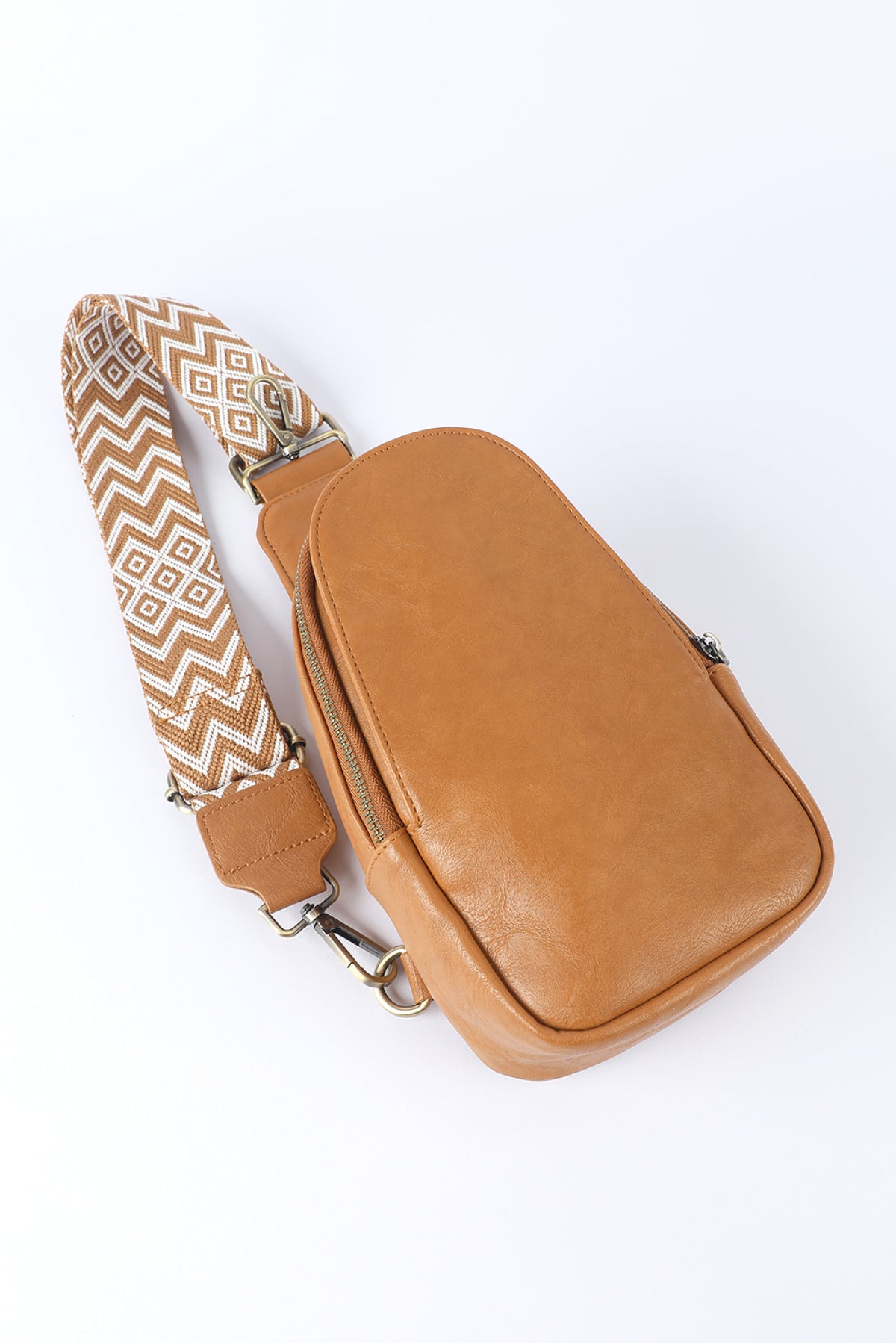 Leather Zipped Crossbody Bag