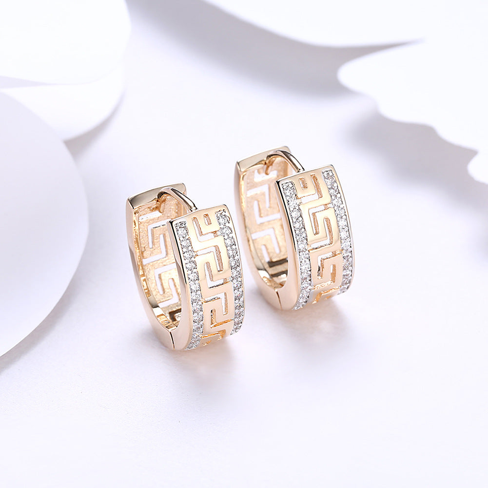 Champagne Diamond Hoop Earrings