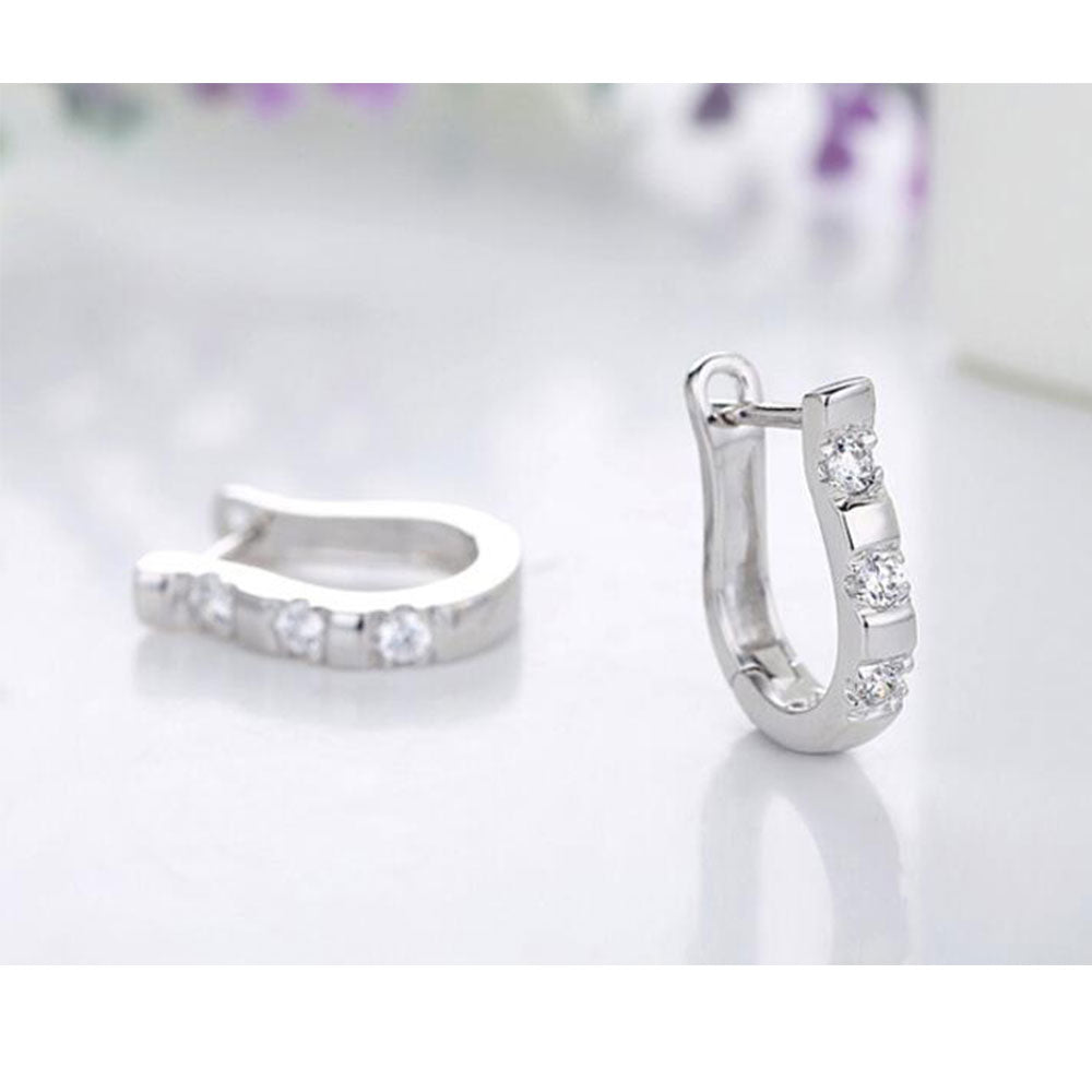 Platinum Hoop Earrings