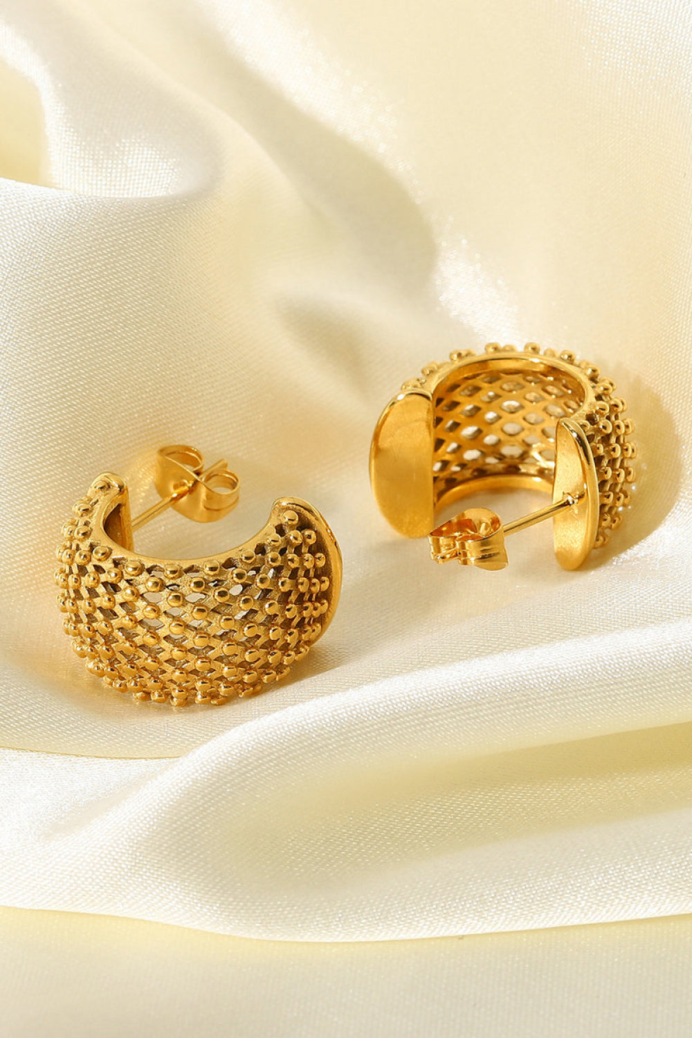 Half Moon Hoop Earrings