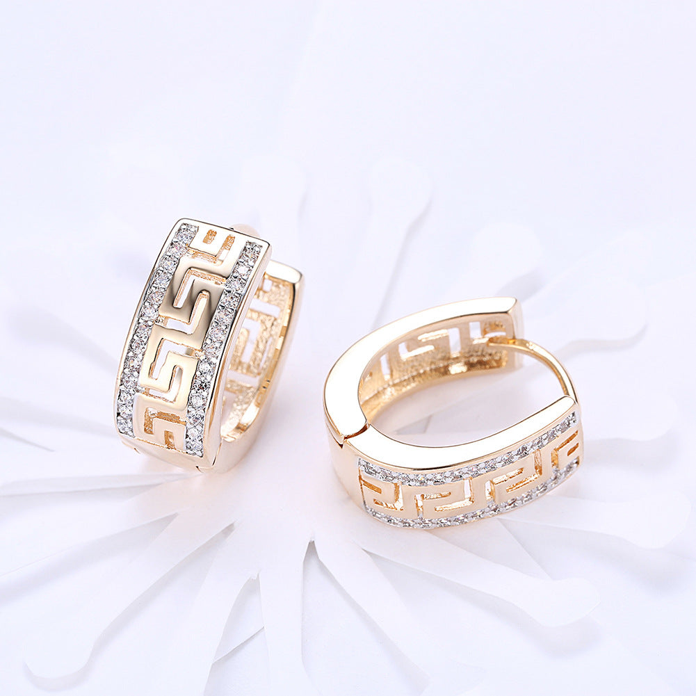 Champagne Diamond Hoop Earrings