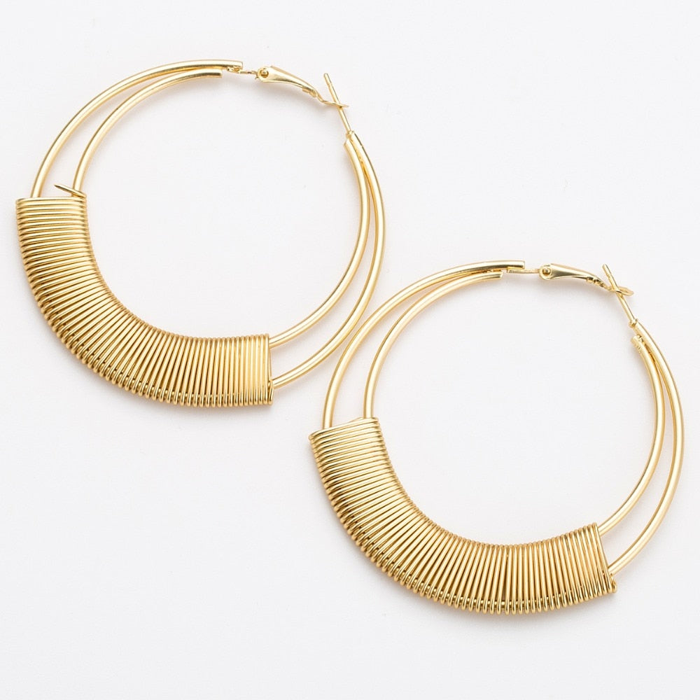Big Gold Hoops Earrings