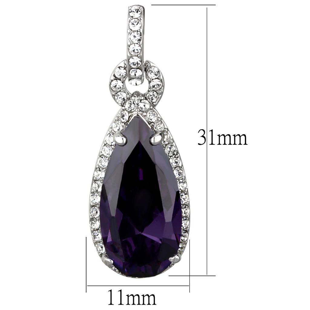 Amethyst Diamond Earrings