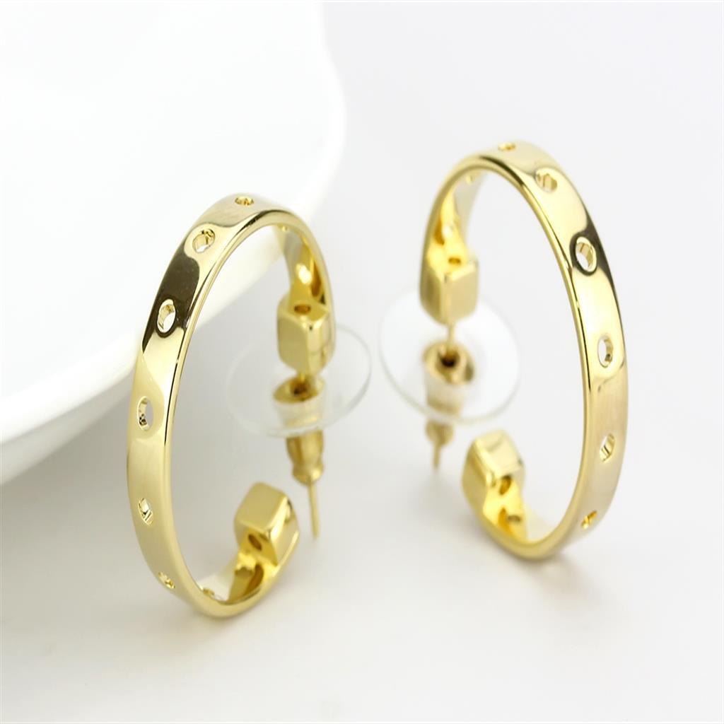 Gold Brass Earrings