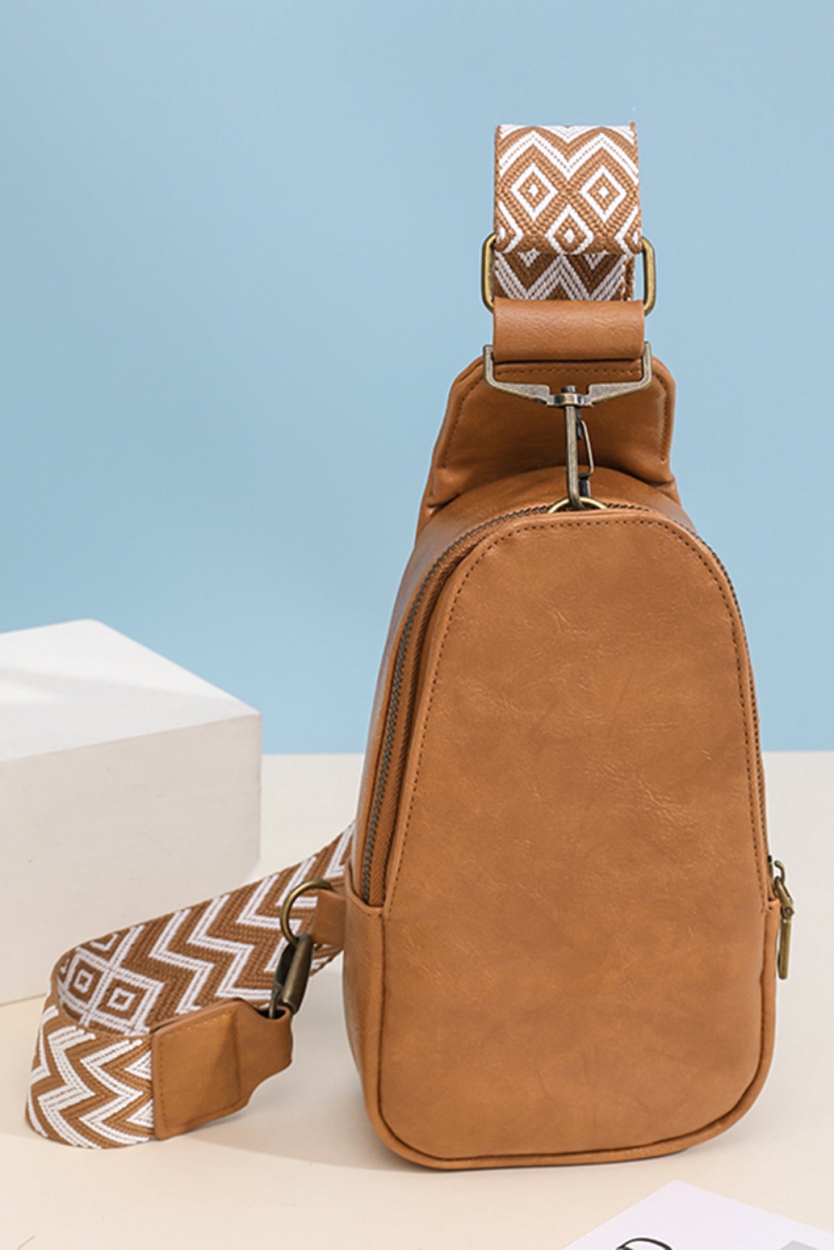 Leather Zipped Crossbody Bag