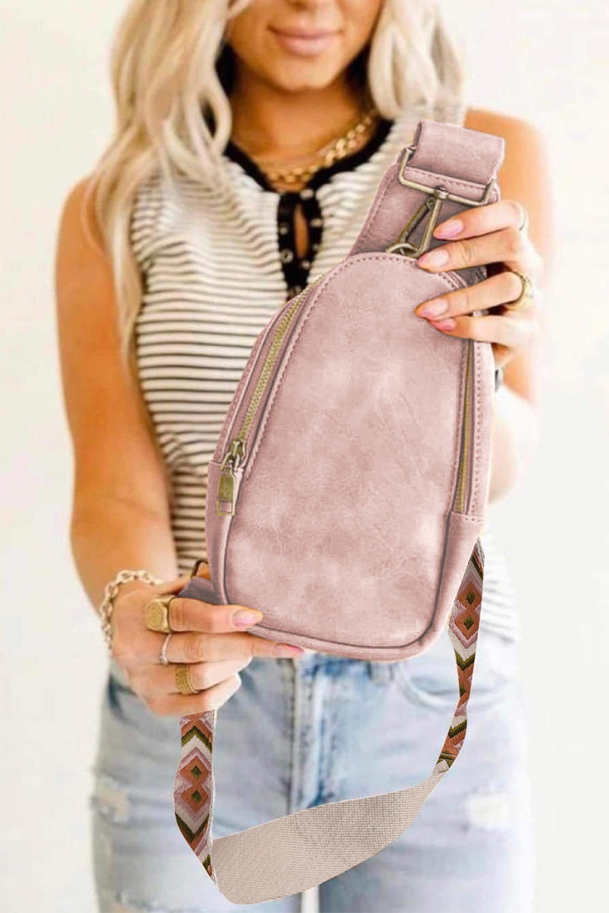 Leather Zipped Crossbody Bag
