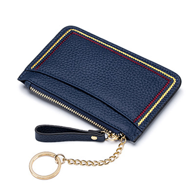 Mini Ultra-thin Genuine Leather Keychains