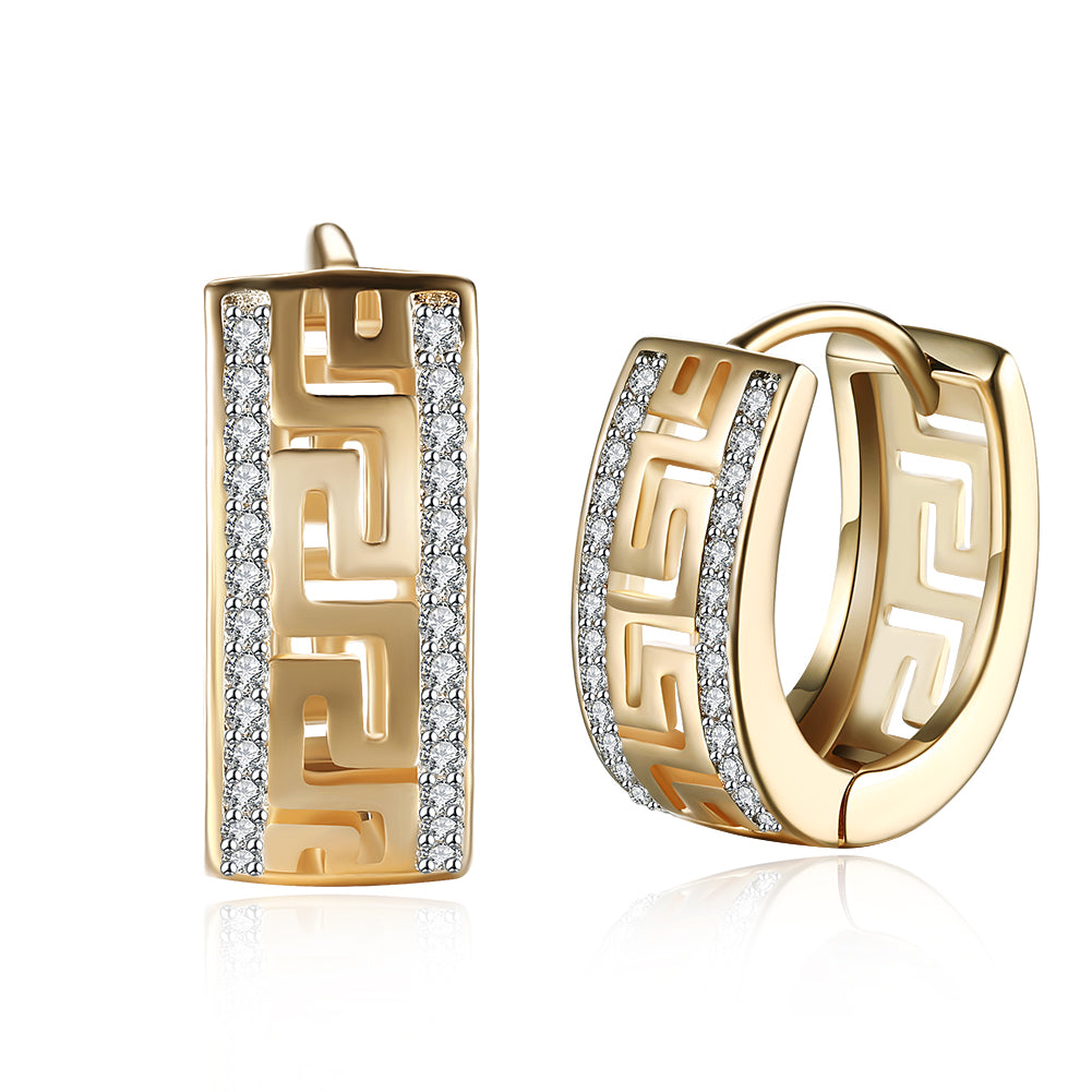 Champagne Diamond Hoop Earrings
