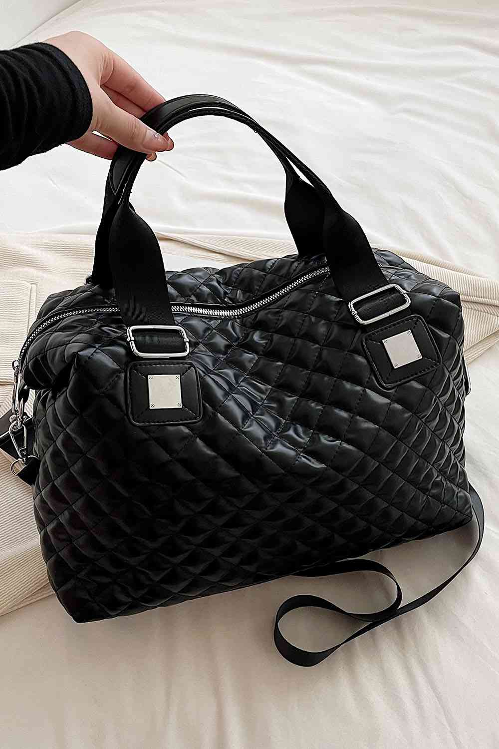 Block Broad Leather Handbag