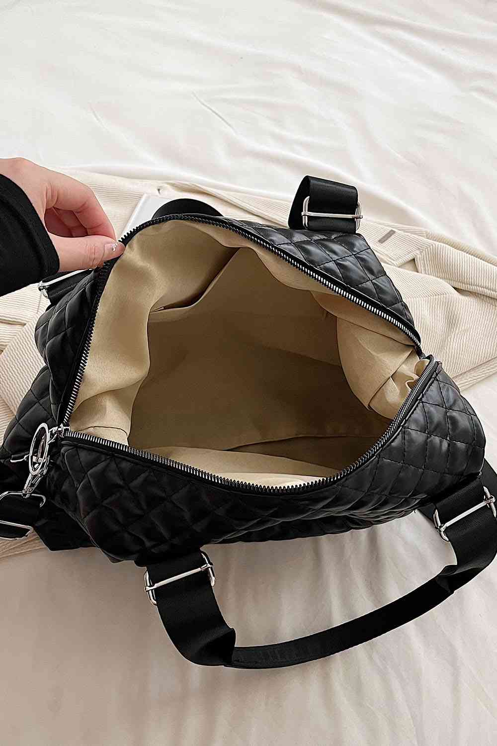 Block Broad Leather Handbag