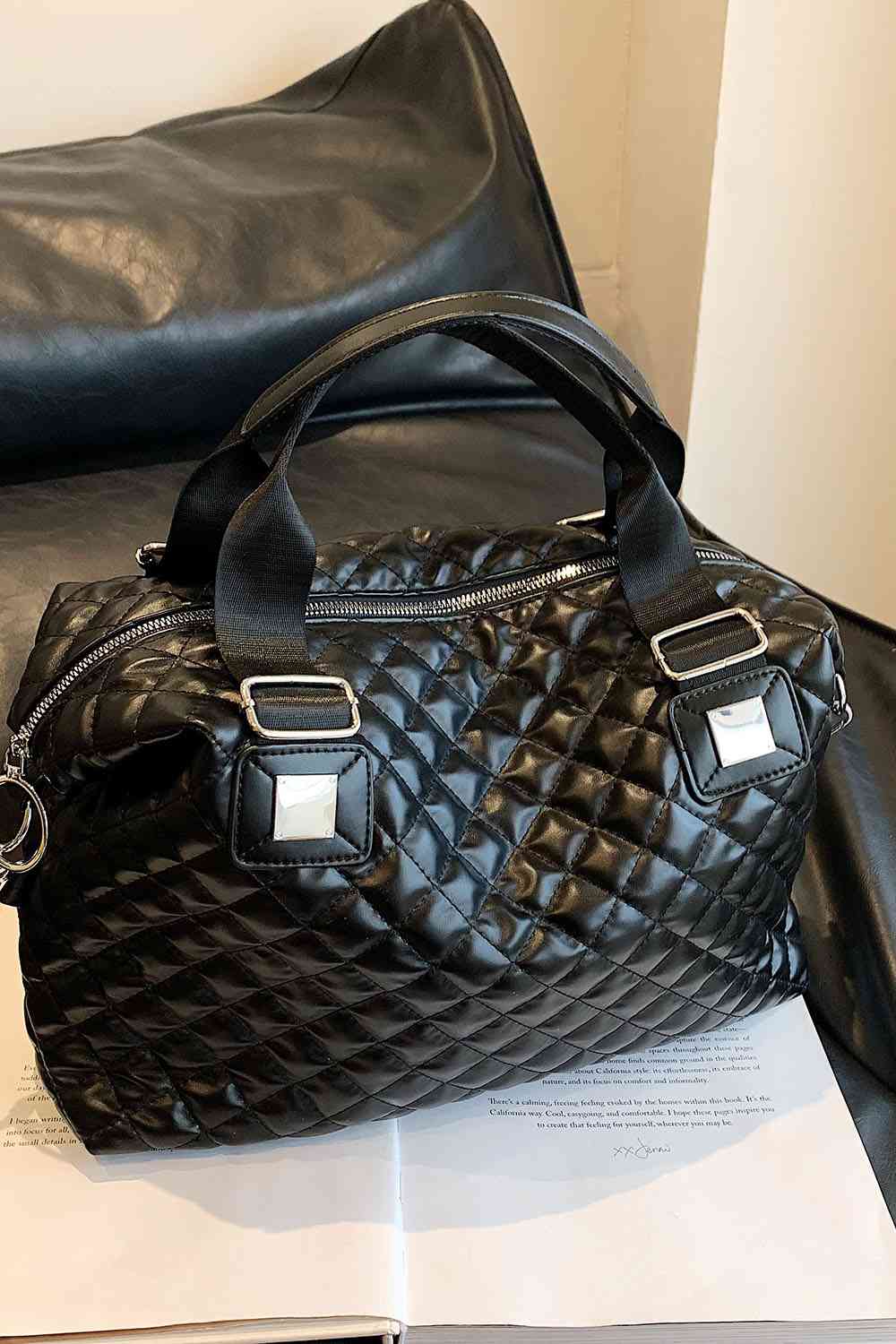 Block Broad Leather Handbag