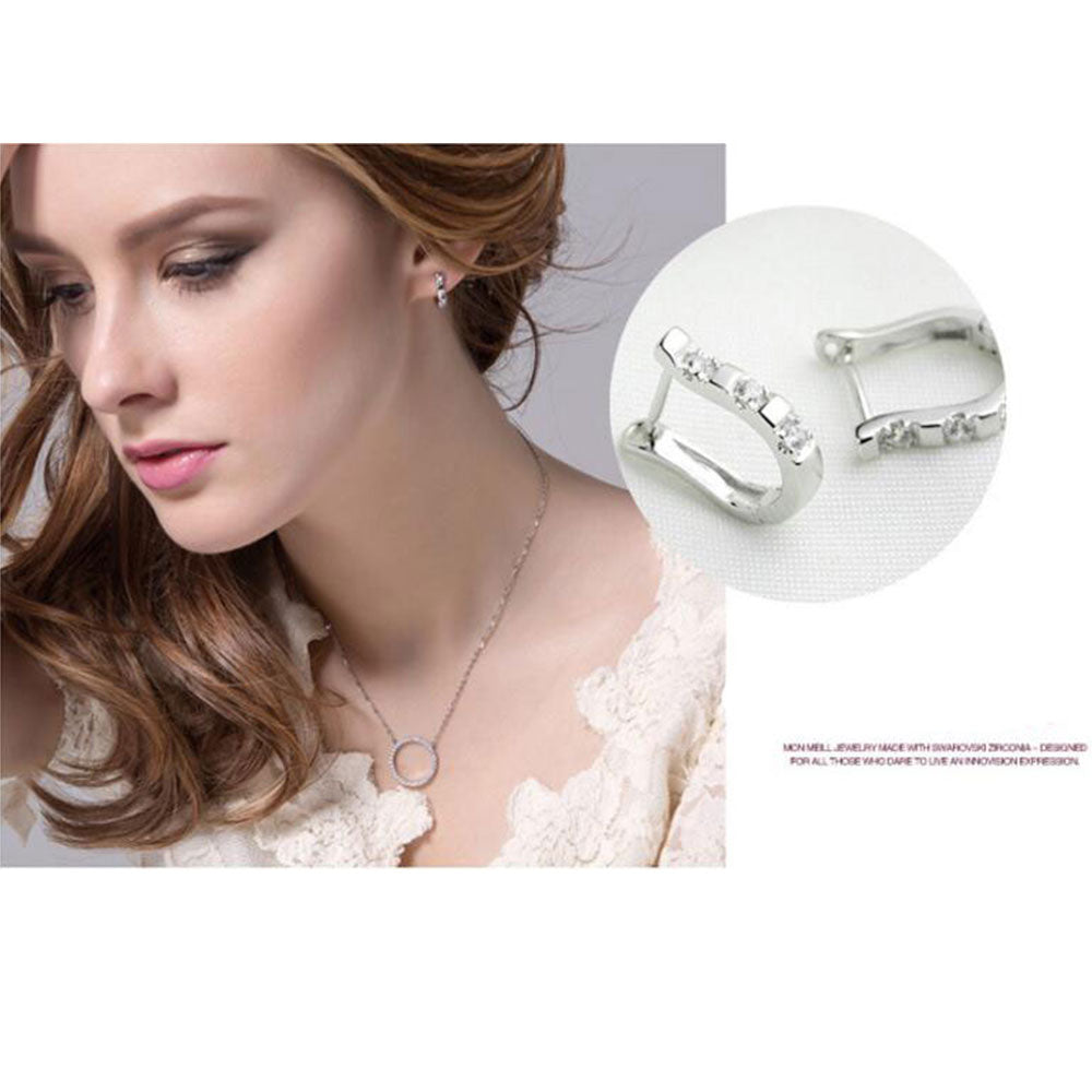 Platinum Hoop Earrings