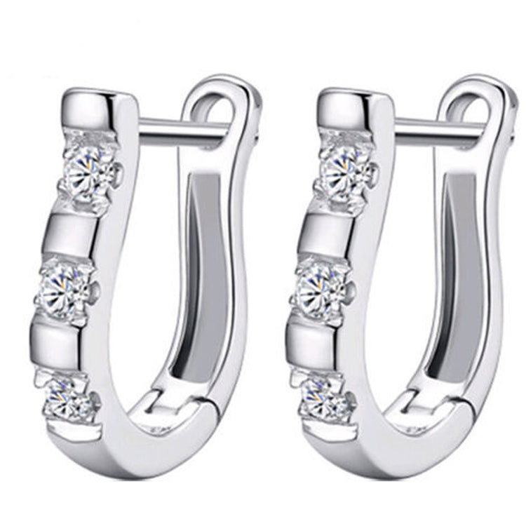 Platinum Hoop Earrings