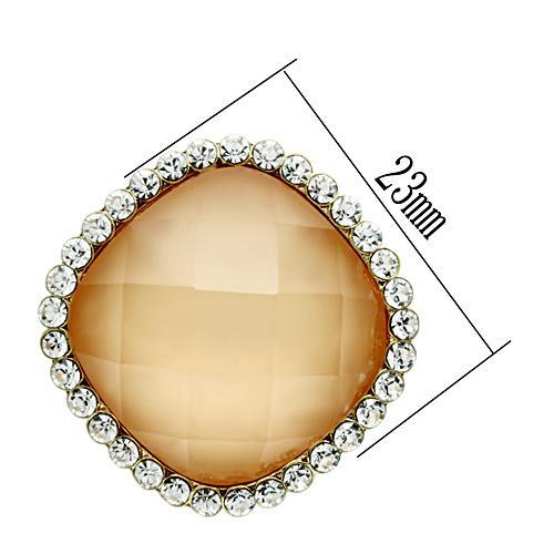 Bronze Earrings With Diamond Stone