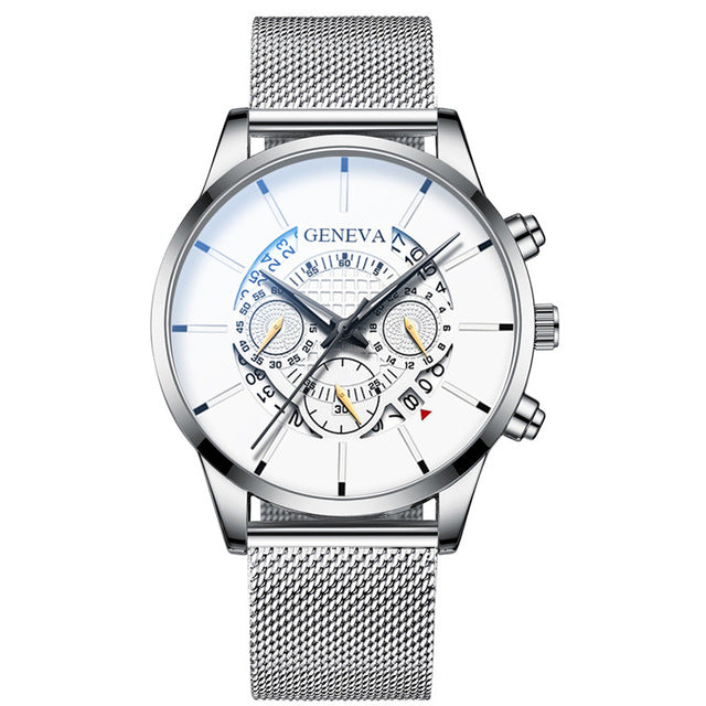 Men's Blue stainless Steel Fashion Watch