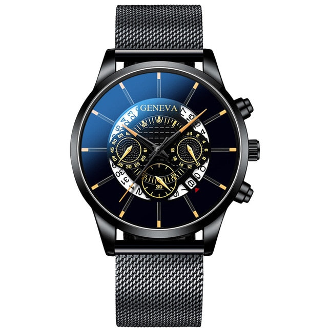 Men's Blue stainless Steel Fashion Watch
