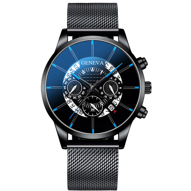 Men's Blue stainless Steel Fashion Watch