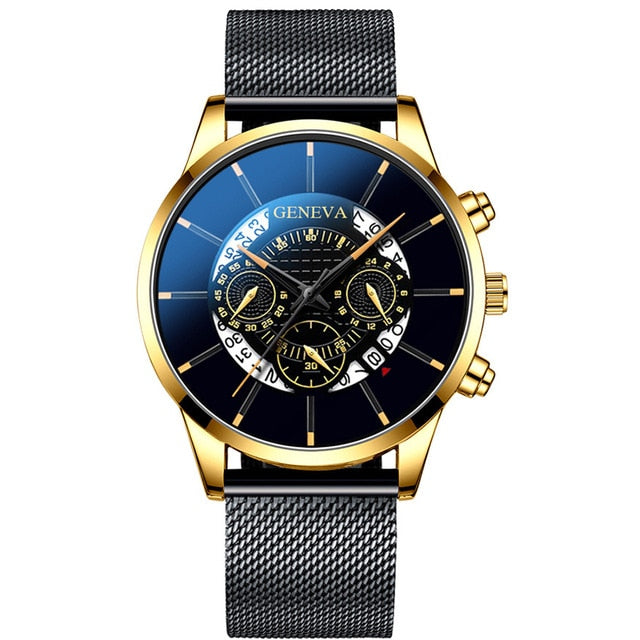 Men's Blue stainless Steel Fashion Watch