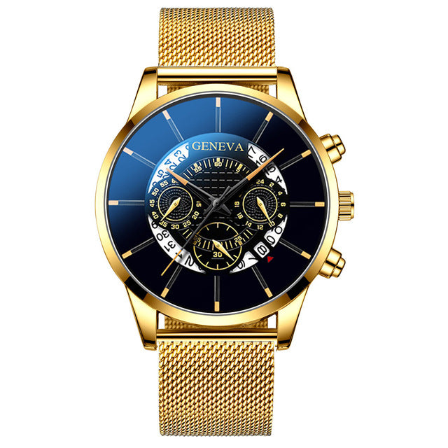 Men's Blue stainless Steel Fashion Watch