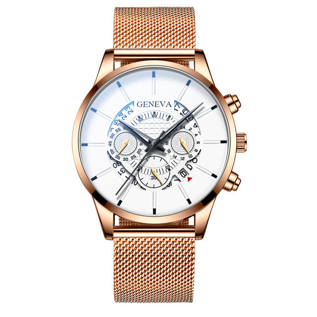Men's Blue stainless Steel Fashion Watch