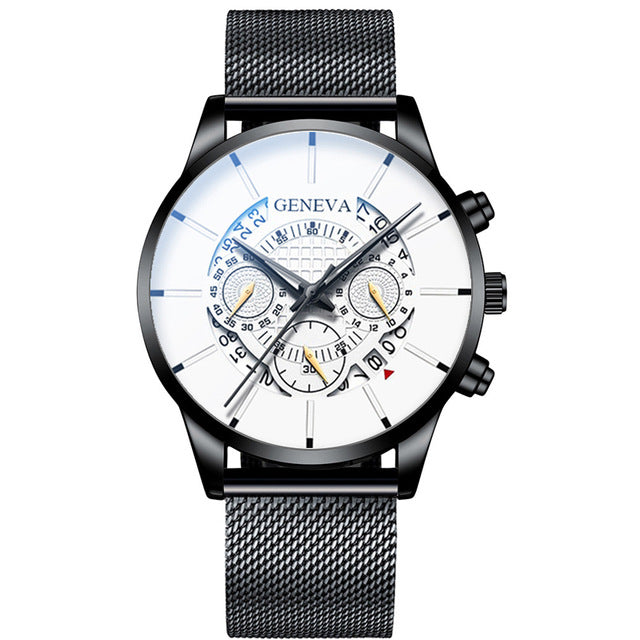 Men's Blue stainless Steel Fashion Watch