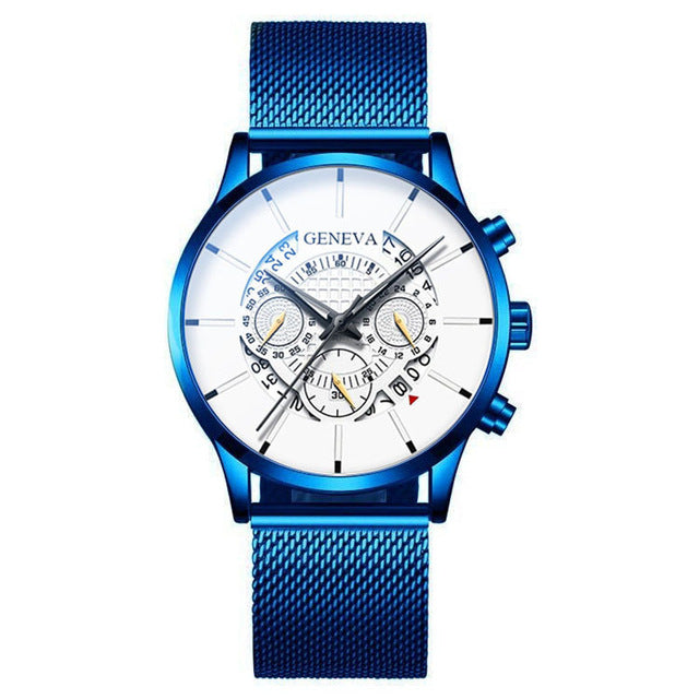 Men's Blue stainless Steel Fashion Watch