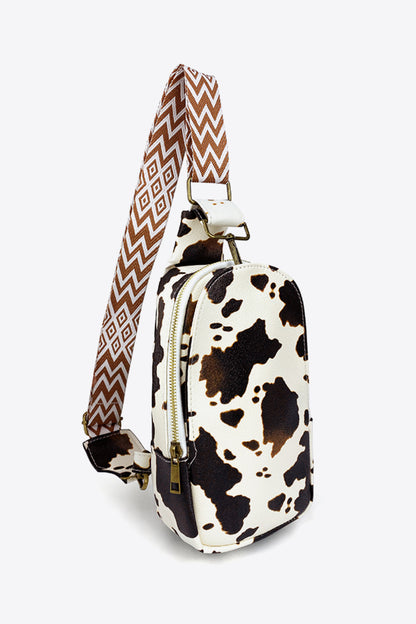 Leopard Leather Sling Bag