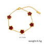 18K Gold  Flower Gemstone Earring, Bracelet and Necklace set
