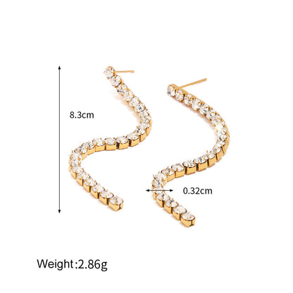 18K Gold Exquisite Dazzling Diamond Earrings