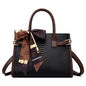 Women's Contrasting Color Genuine Leather Bag
