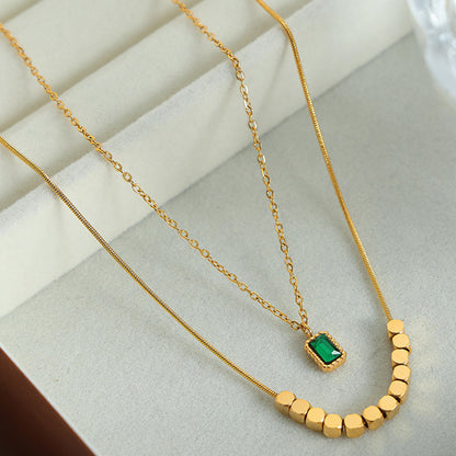 18K Gold Double-Layered Necklace