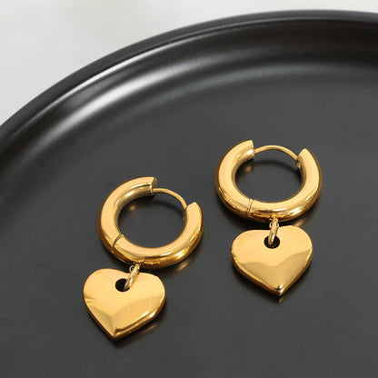 18K Gold Noble Heart Earrings