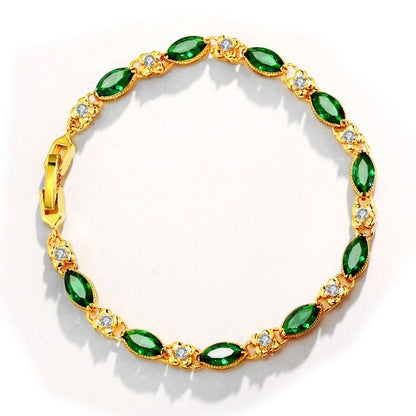 24k Gold Women's Ruby Bracelet