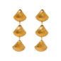 3 Gold Sea Shells Earrings