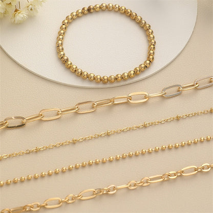 5 Piece Gold Bracelet Set