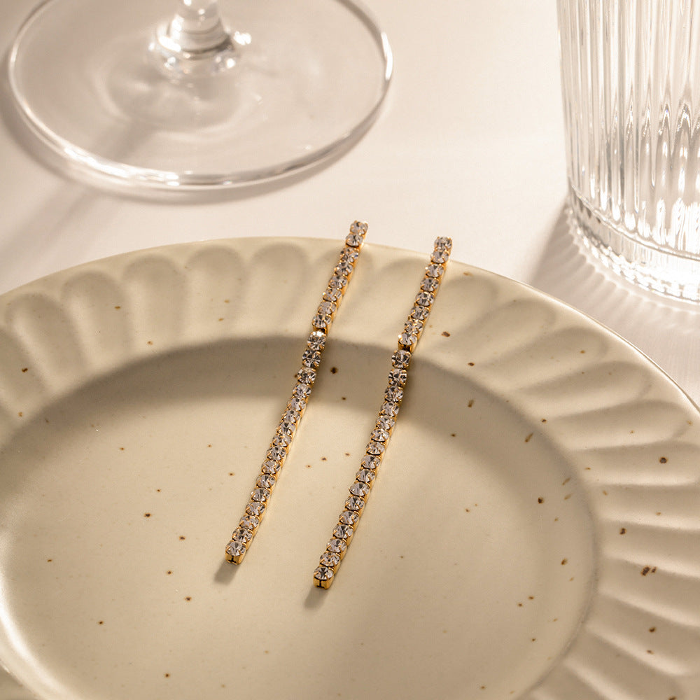 18K Gold Exquisite Dazzling Diamond Earrings