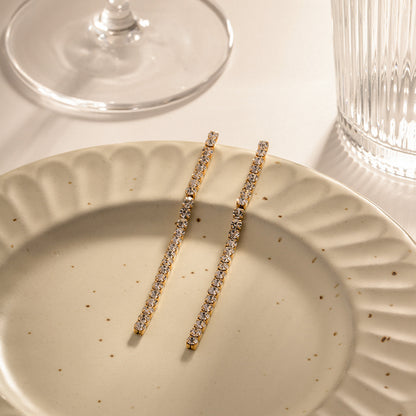 18K Gold Exquisite Dazzling Diamond Earrings