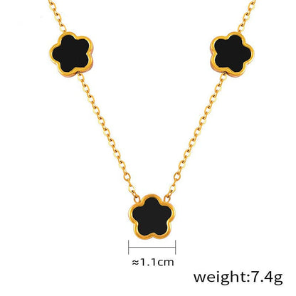 18K gold  Flower Gemstone Earring, Bracelet and Necklace set