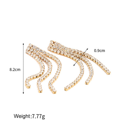 18K Gold Exquisite Dazzling Diamond Earrings