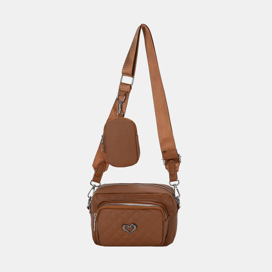 Leather Adjustable Strap Crossbody Bag