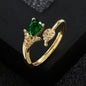 Green Gold Open Ring