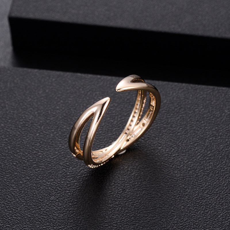 14k Gold Luxury Round Retro Ring
