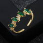 Green Gold Open Ring