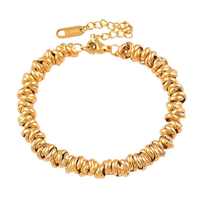 Tricolor Gold Thick Bracelet