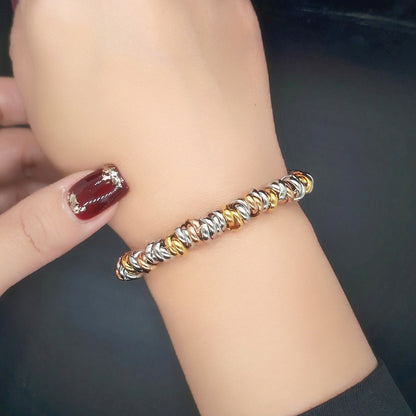Tricolor Gold Thick Bracelet
