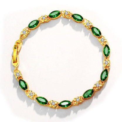 24k Gold Women's Ruby Bracelet