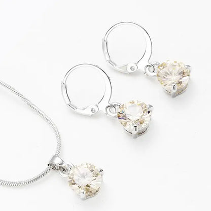 Crystal Necklace and Earrings Jewelry Sets