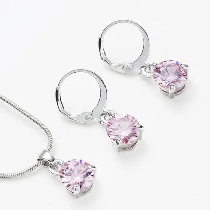 Crystal Necklace and Earrings Jewelry Sets