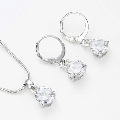 Crystal Necklace and Earrings Jewelry Sets